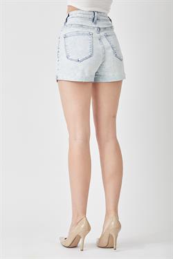 RISEN denim high-rise cuffed crossbody shorts **Reg & Plus** - 22 Palms Boutique