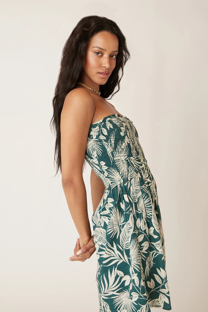 Aloha Strapless Smocked Dress - 22 Palms Boutique