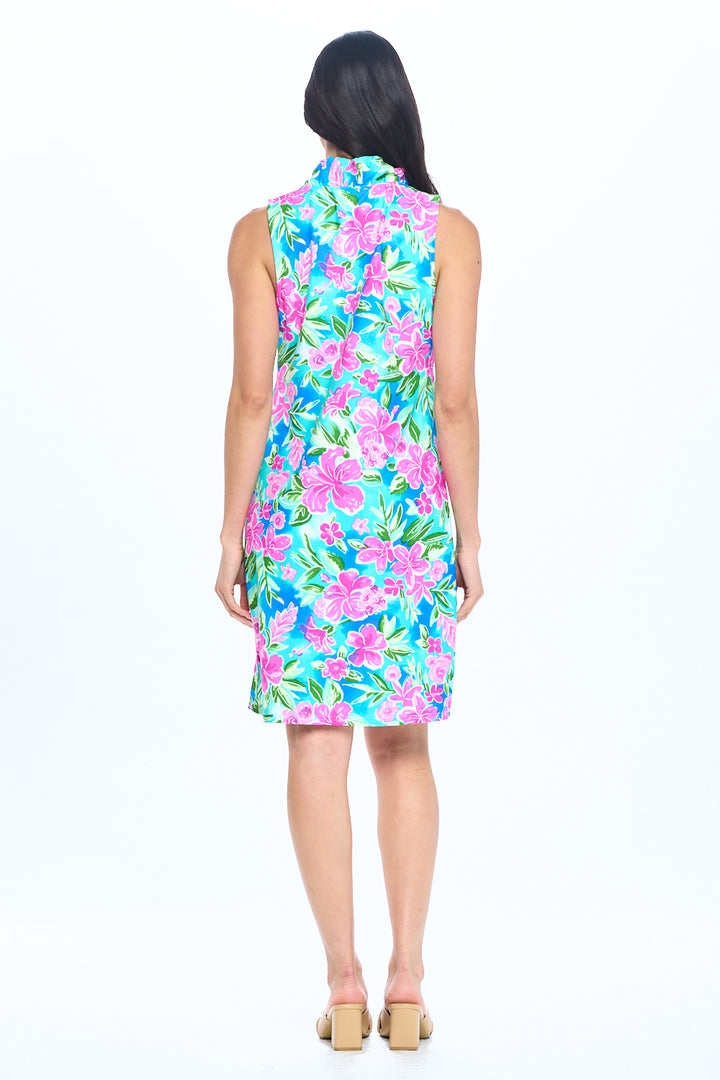 UPF 50 Ruffle Neckline Shift Dress "Avery" **2 Colors**