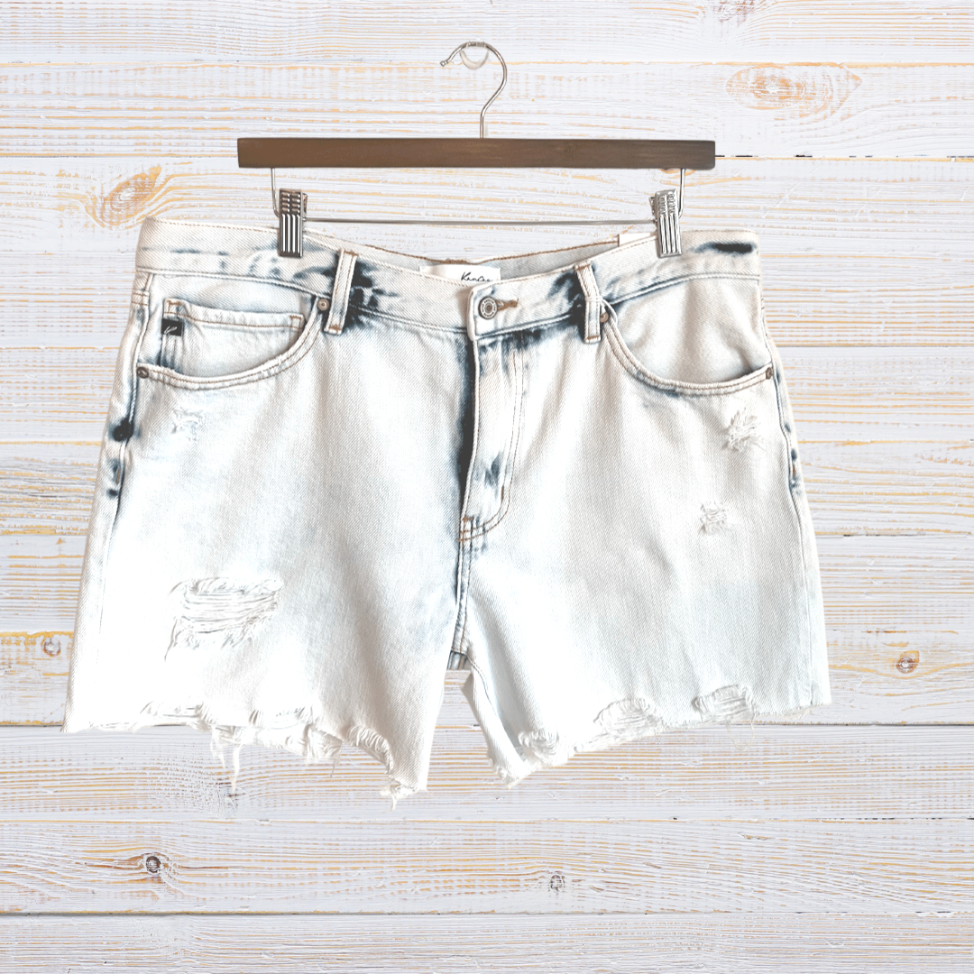 KanCan Hi-Rise Acid Wash Denim Shorts - 22 Palms Boutique