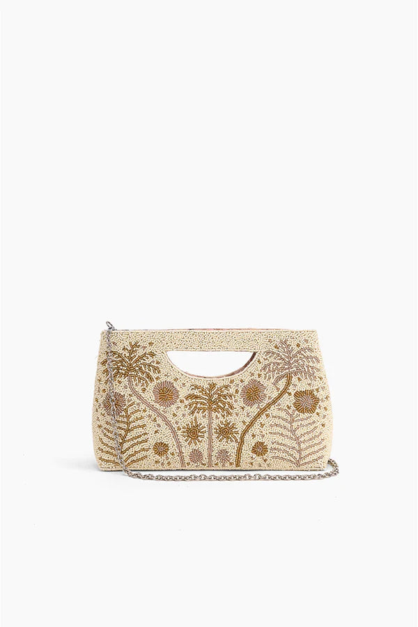 Tropical Embellished Clutch - Handmade