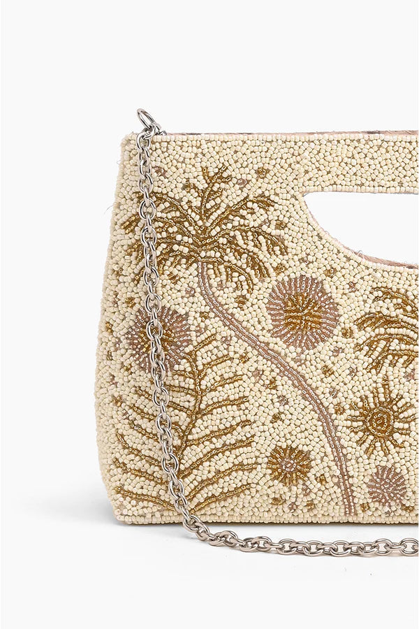 Tropical Embellished Clutch - Handmade