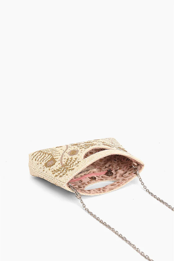 Tropical Embellished Clutch - Handmade