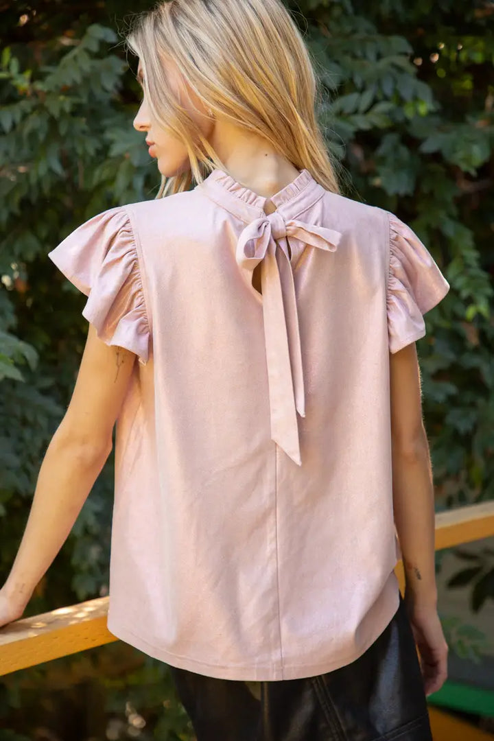 Pink Ruffle Top