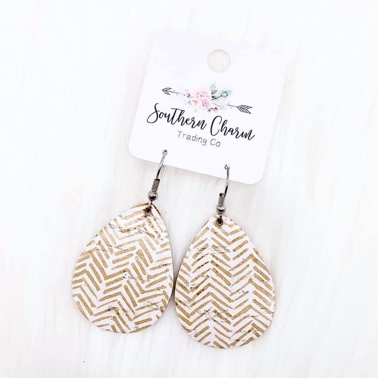 Beach Collection Corkie Teardrop Earrings - 22 Palms Boutique