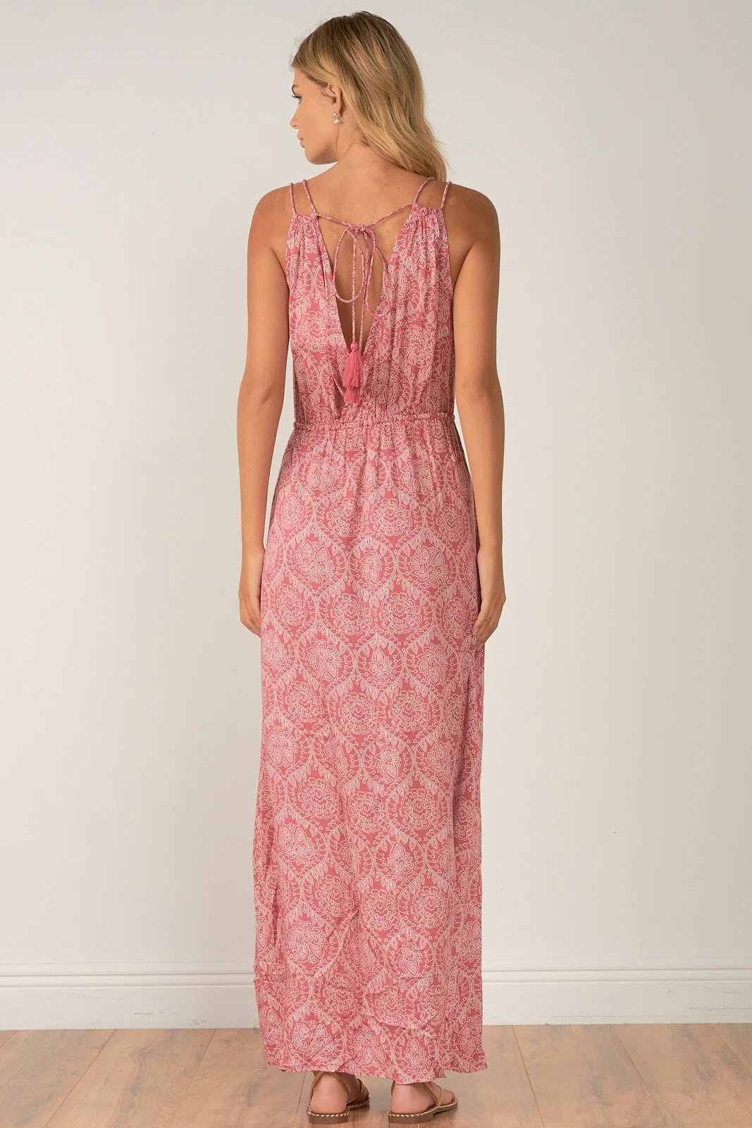 Elan Rochelle V - neck maxi with high slit - 22 Palms Boutique