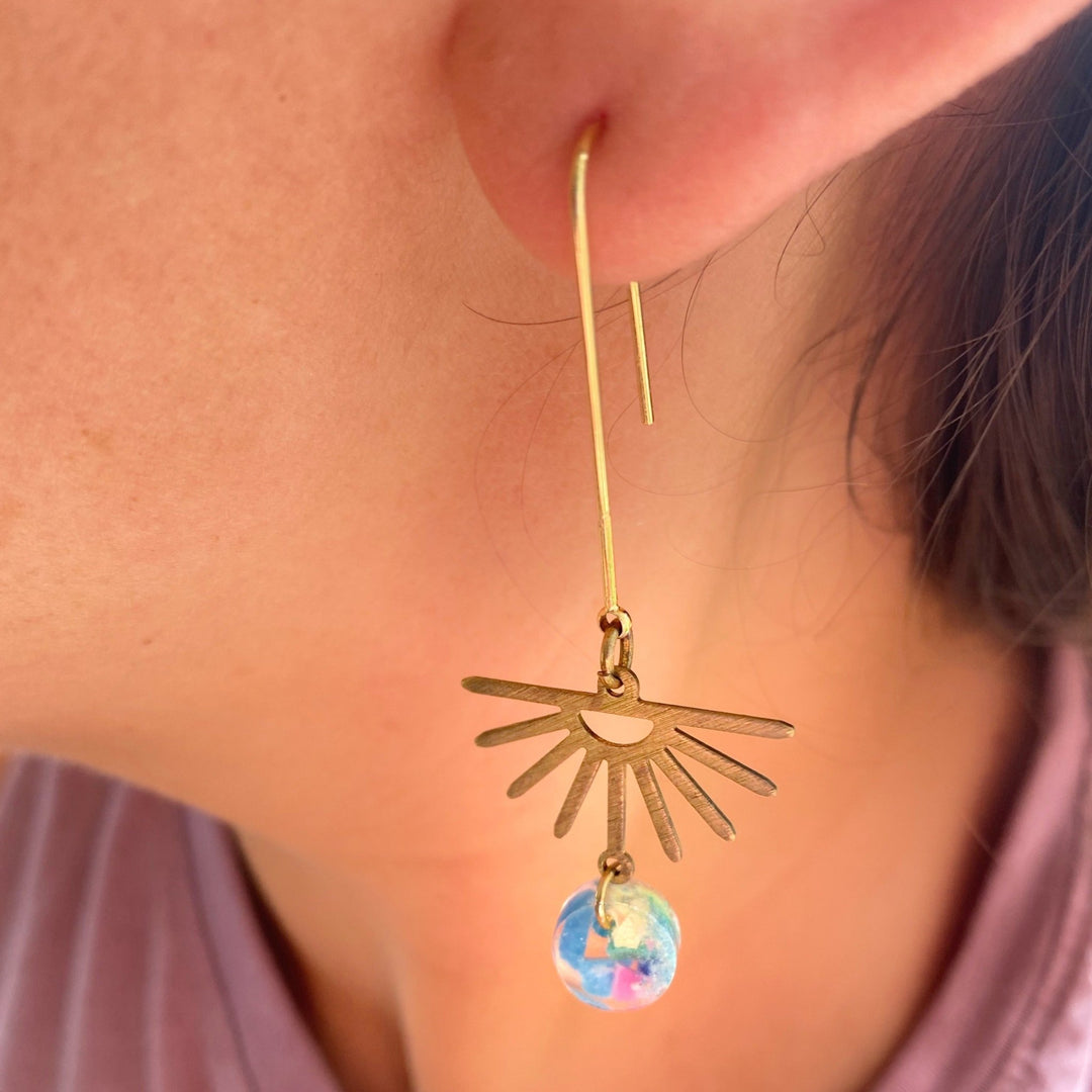 Eleuthera Ocean Plastic Earrings - 22 Palms Boutique