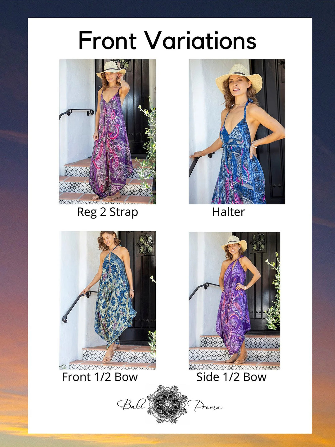 Gypsy Jumpsuit in Bahamas Grey Rainbow Leaf with Pocket - 22 Palms Boutique