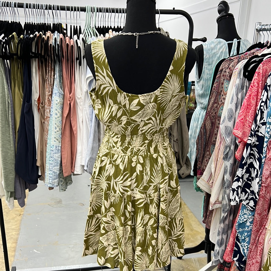 Olinda Palm Print Dress