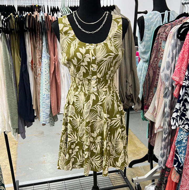 Olinda Palm Print Dress