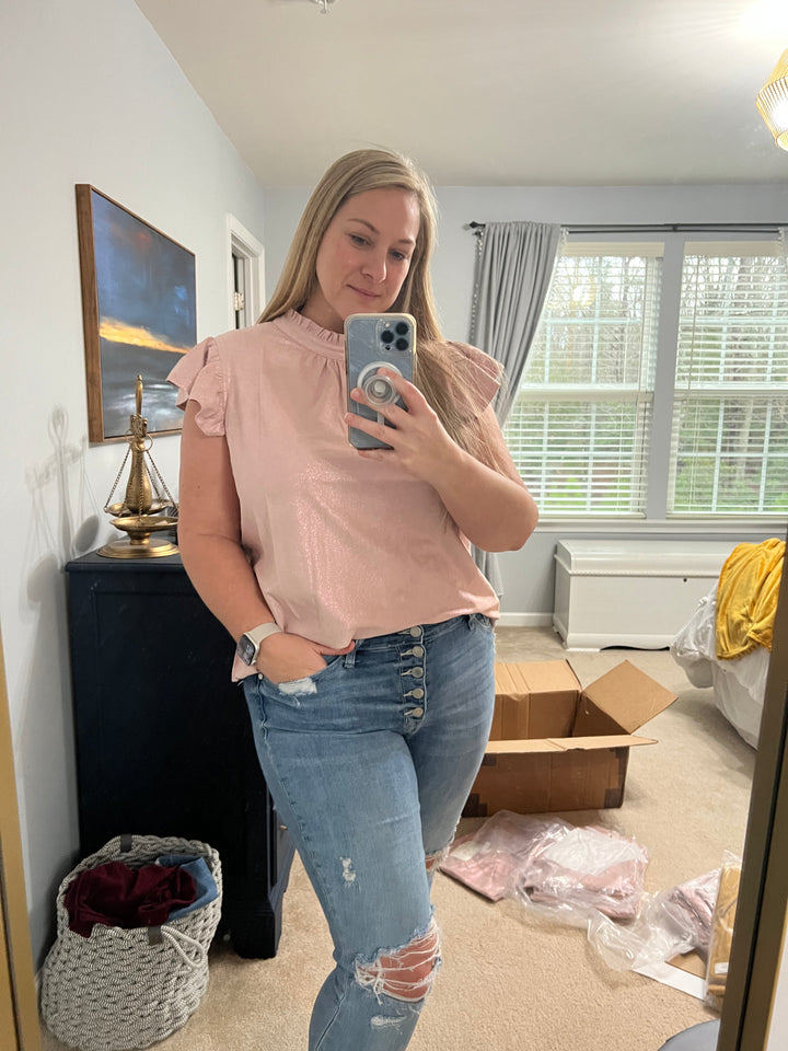 Pink Ruffle Top