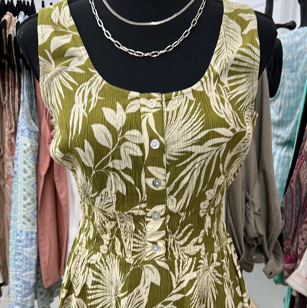 Olinda Palm Print Dress