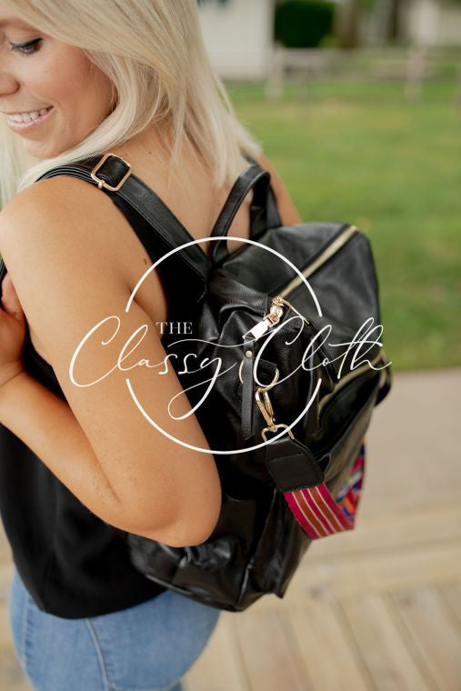 Chloe Convertible Backpack - Black - 22 Palms Boutique