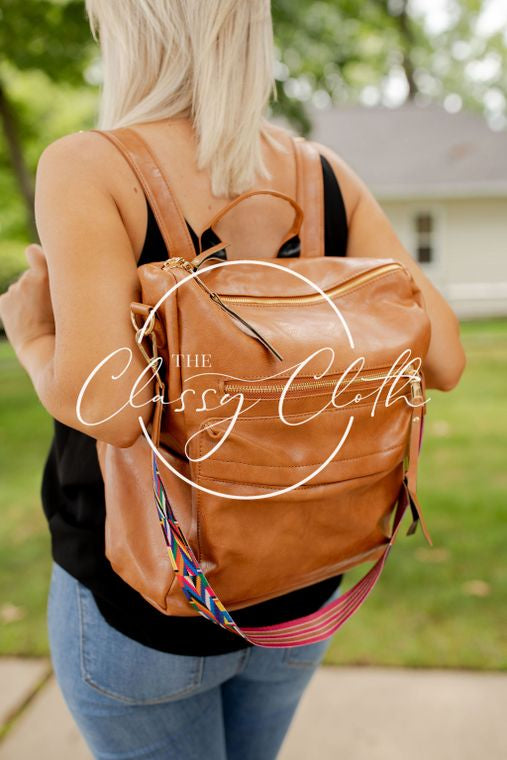 Chloe Convertible Backpack - Tan - 22 Palms Boutique
