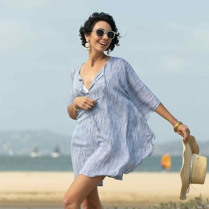 SURI NAVY Beach Kaftan