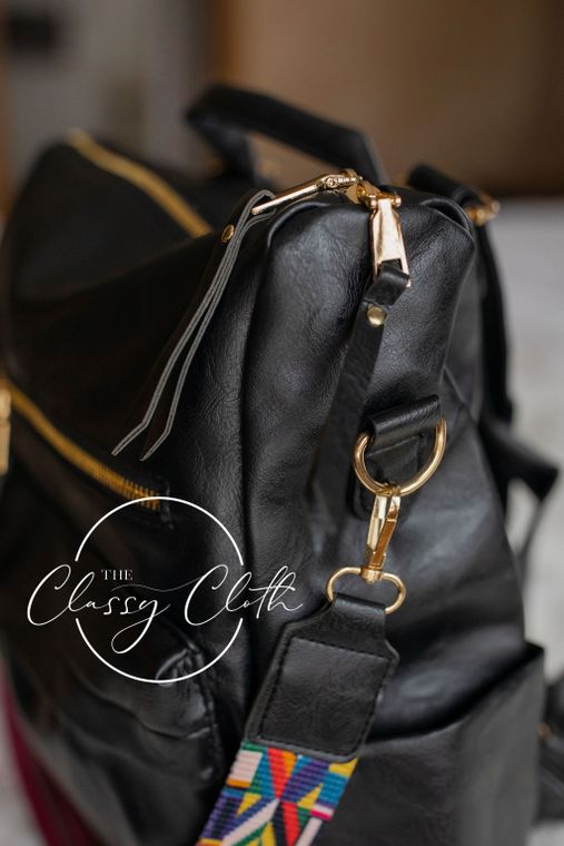 Chloe Convertible Backpack - Black - 22 Palms Boutique