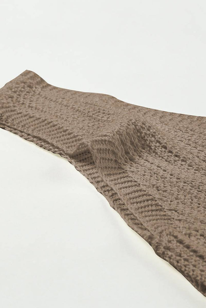 Loose Knit V - Neck Top - 22 Palms Boutique