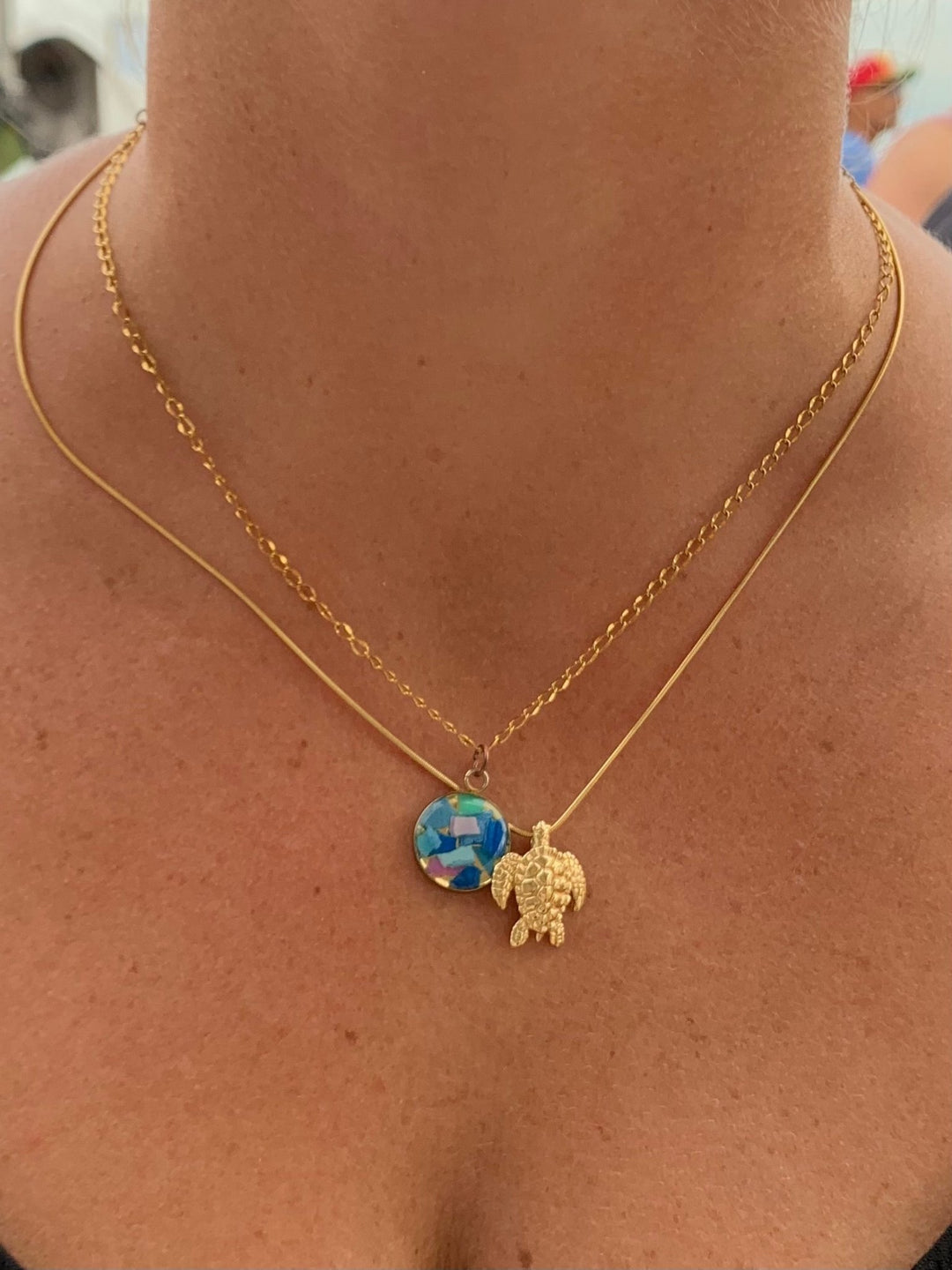 Ocean Plastic Eco Pendant Mako Necklace - 22 Palms Boutique