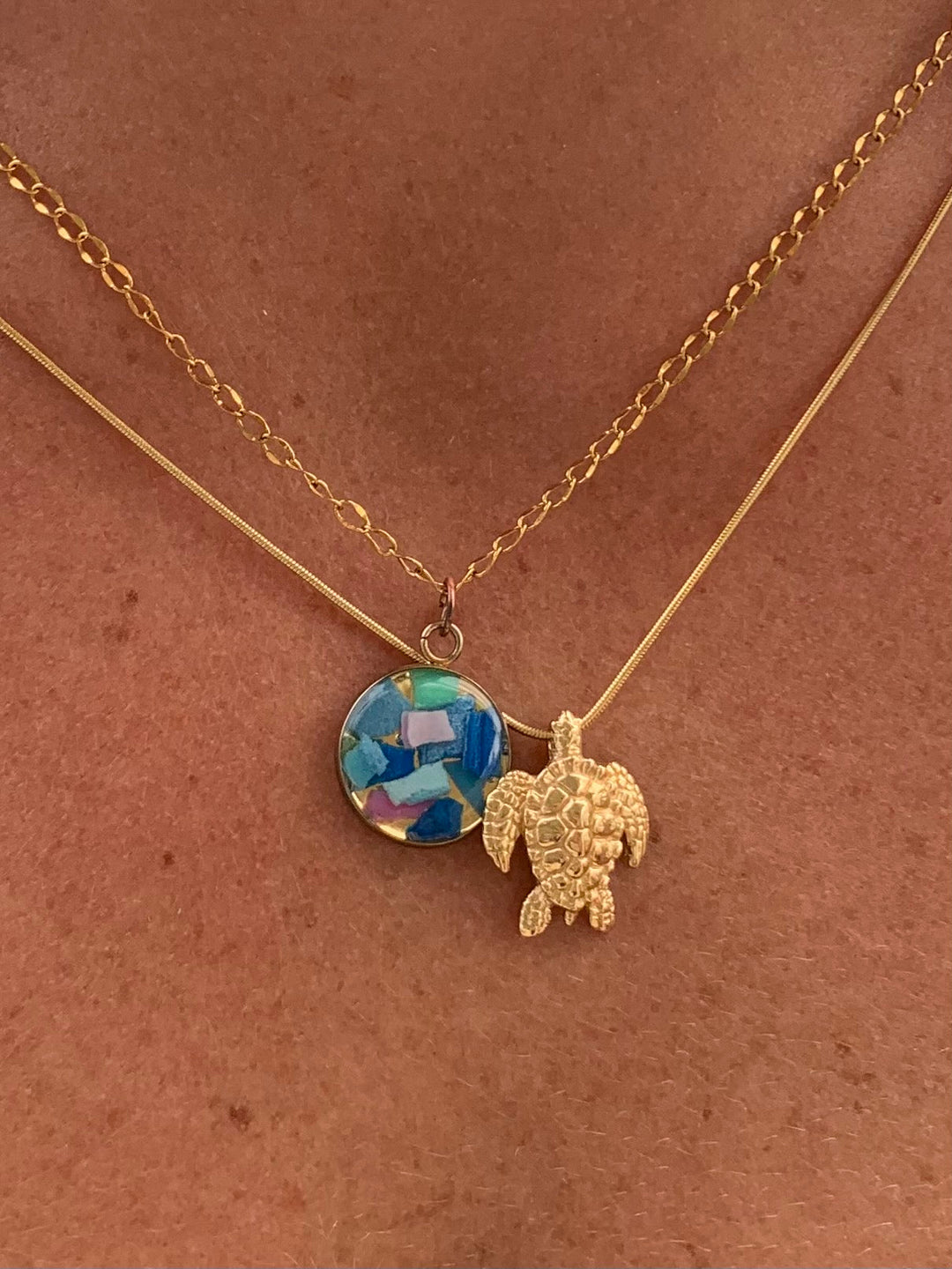 Ocean Plastic Eco Pendant Mako Necklace - 22 Palms Boutique