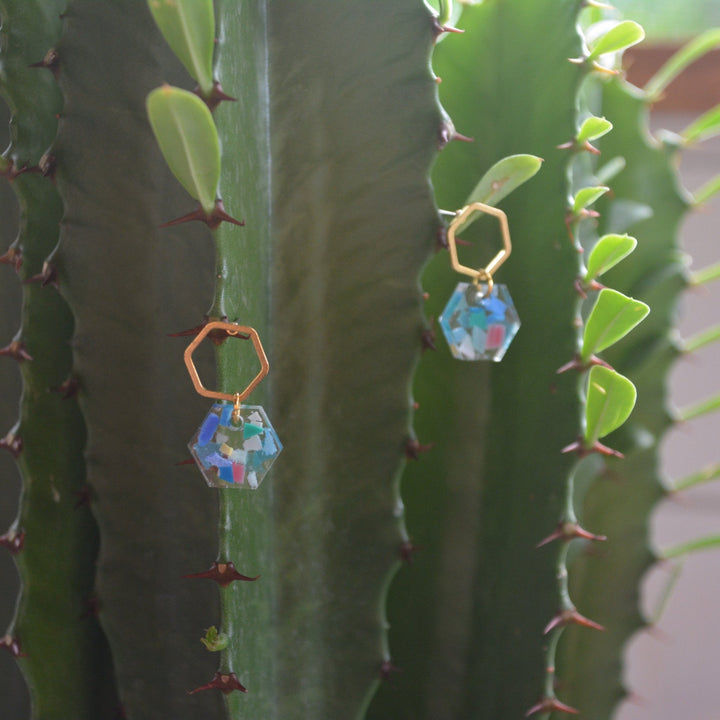 Ocean Plastic Eco - Resin CocoCay Earrings - 22 Palms Boutique
