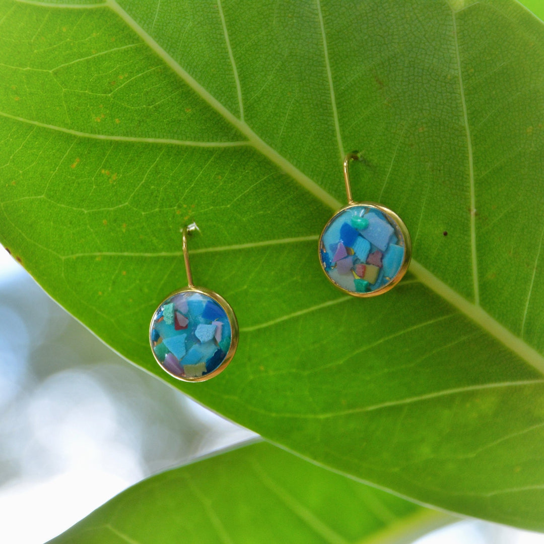 Ocean Plastics Eco - Resin Montiego Earrings - 22 Palms Boutique