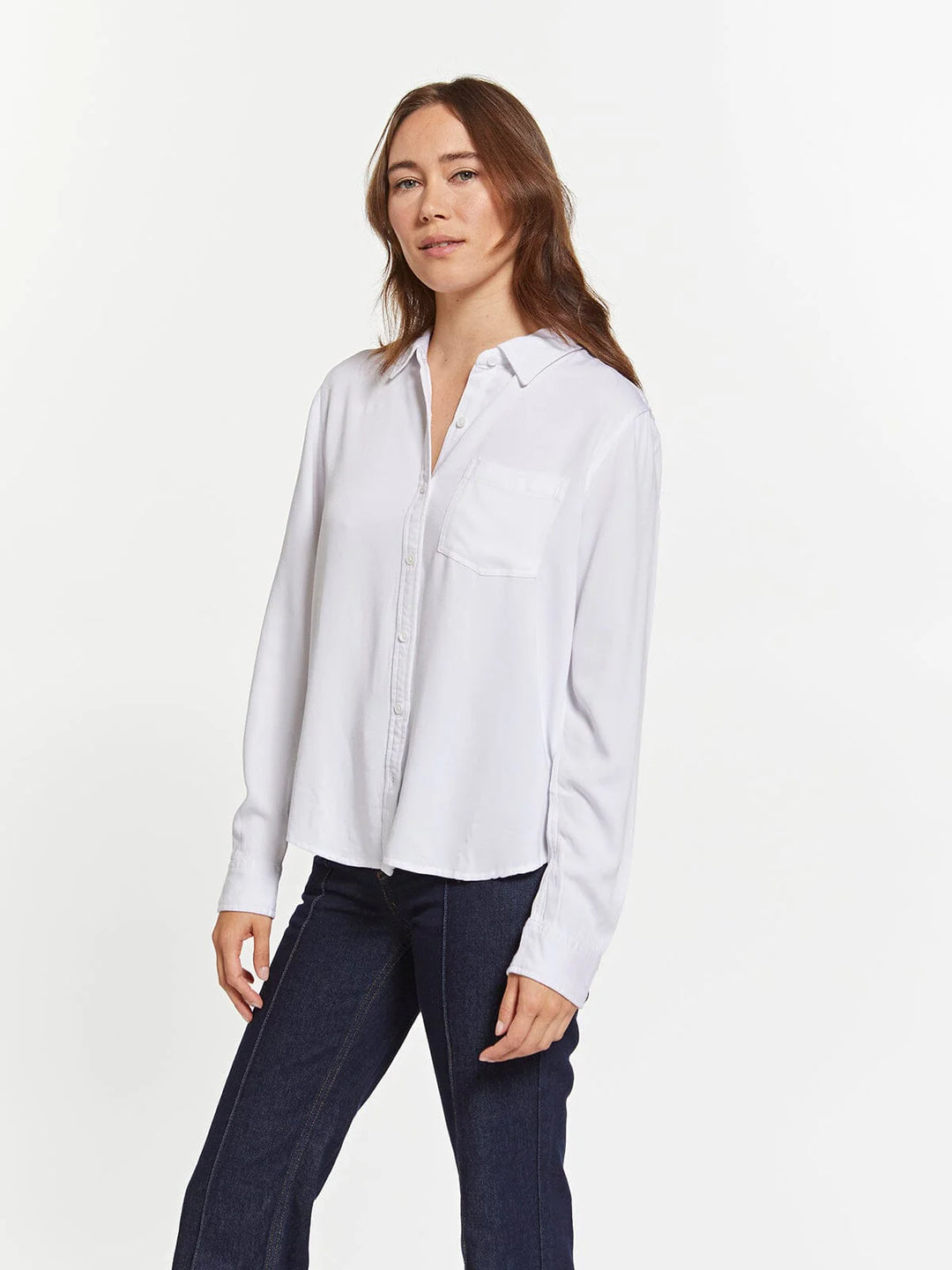 Penny The Classic White Button Down Top - 22 Palms Boutique