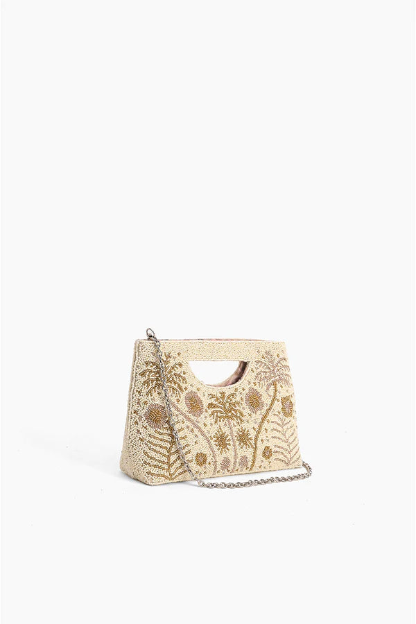 Tropical Embellished Clutch - Handmade