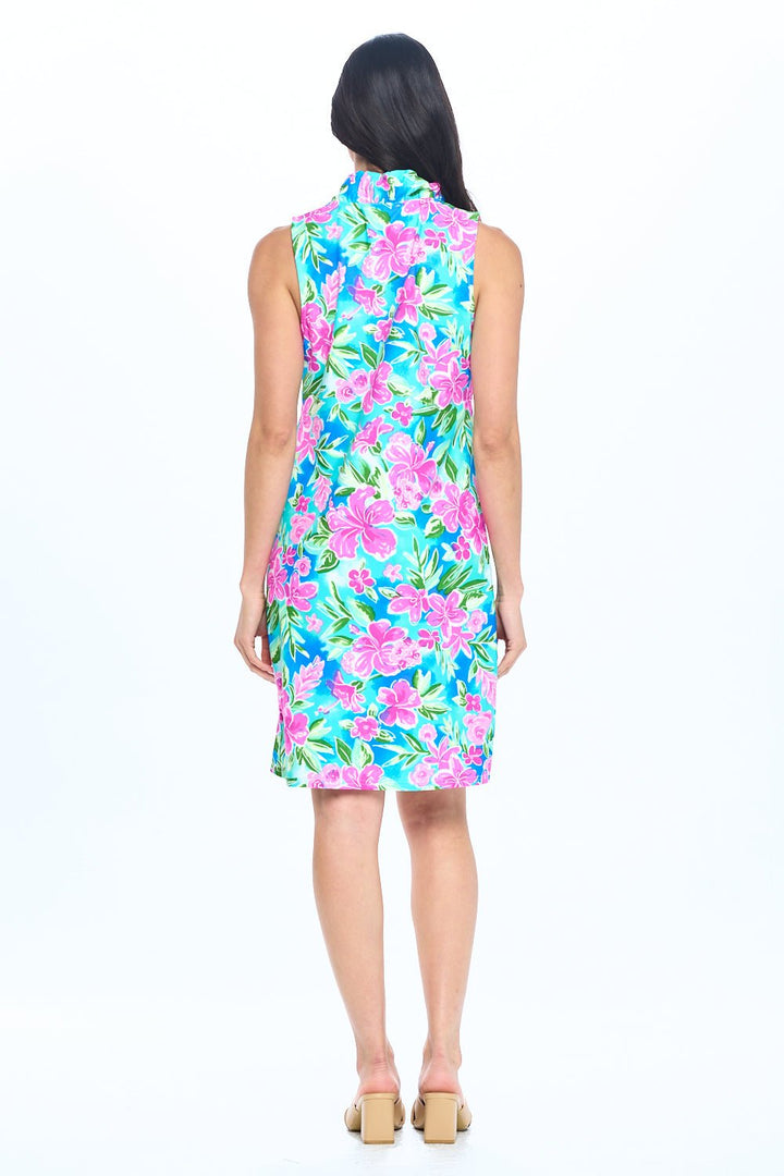 UPF 50 Ruffle Neckline Shift Dress "Avery" **2 Colors** - 22 Palms Boutique